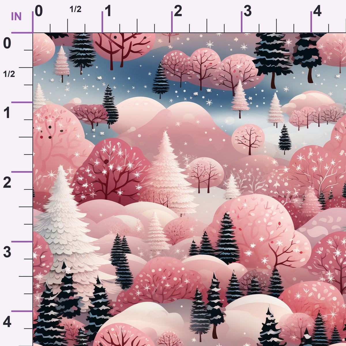 Peppermint Pines Pattern 13 Minky Fabric