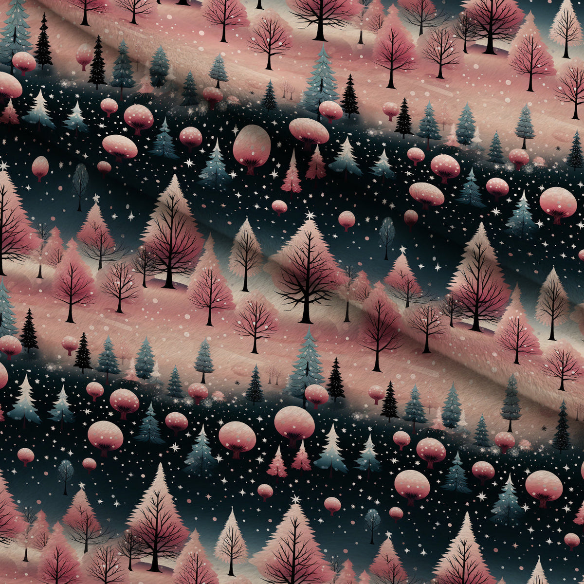Peppermint Pines Pattern 14 Minky Fabric