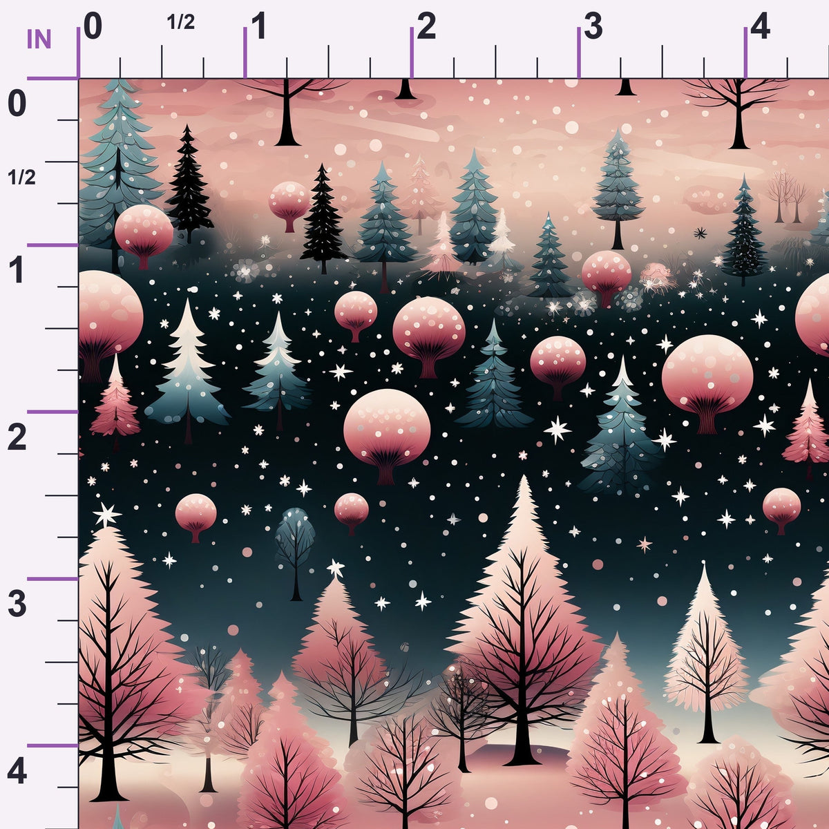 Peppermint Pines Pattern 14 Minky Fabric