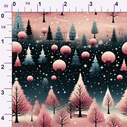 Peppermint Pines Pattern 14 Minky Fabric