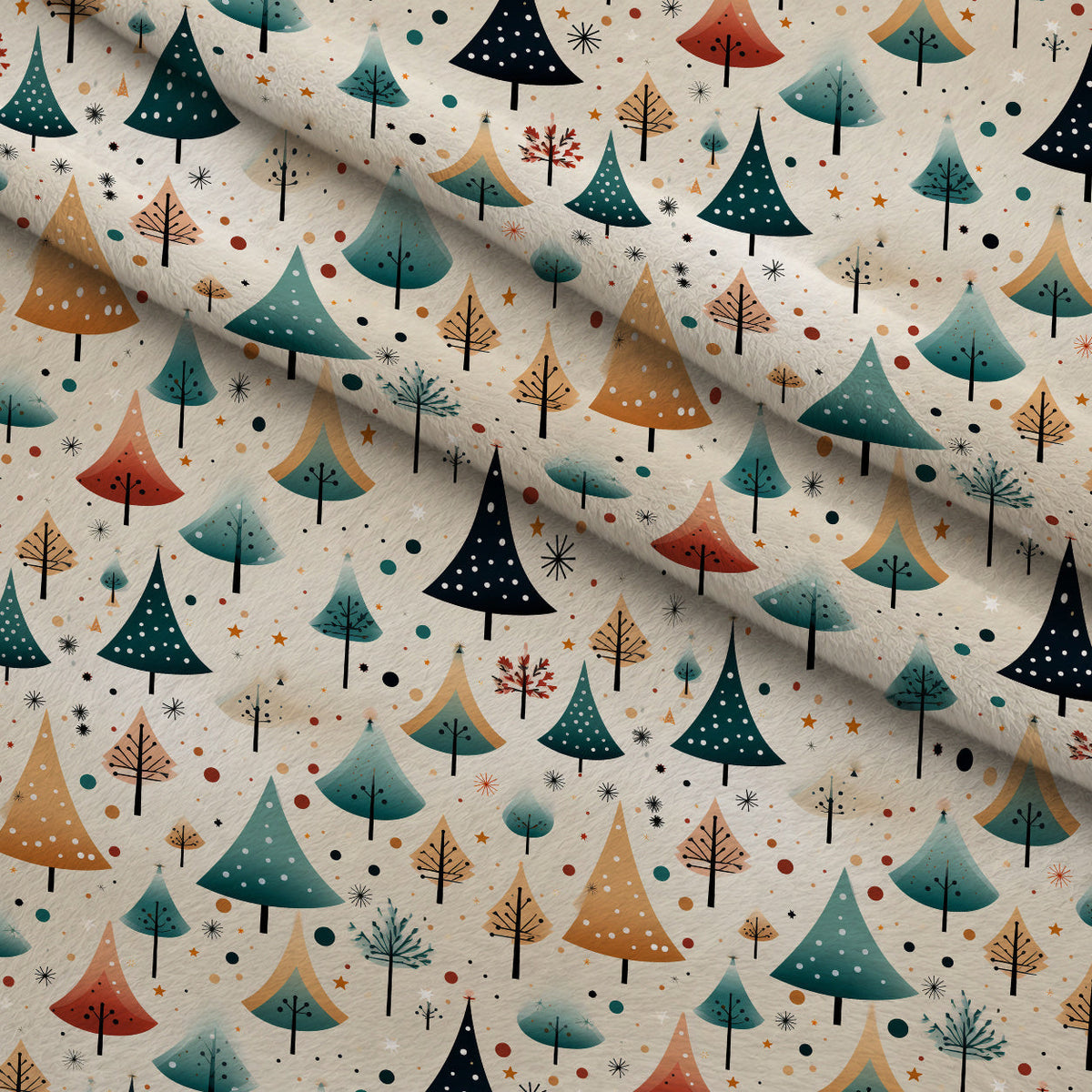 Peppermint Pines Pattern 2 Minky Fabric