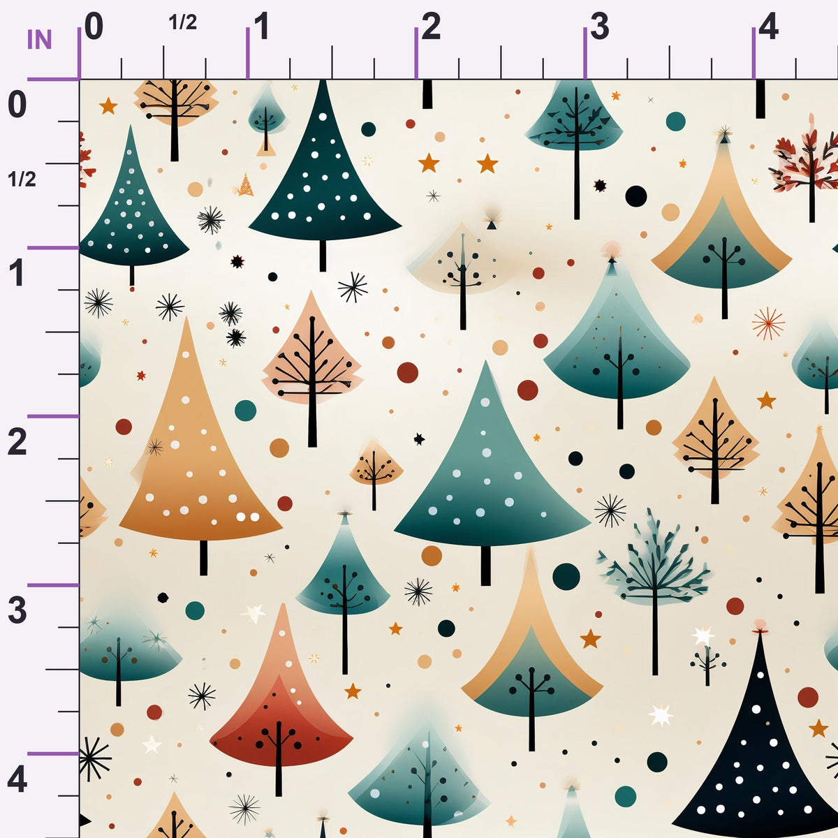 Peppermint Pines Pattern 2 Minky Fabric