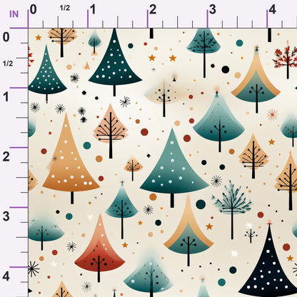 Peppermint Pines Pattern 2 Minky Fabric