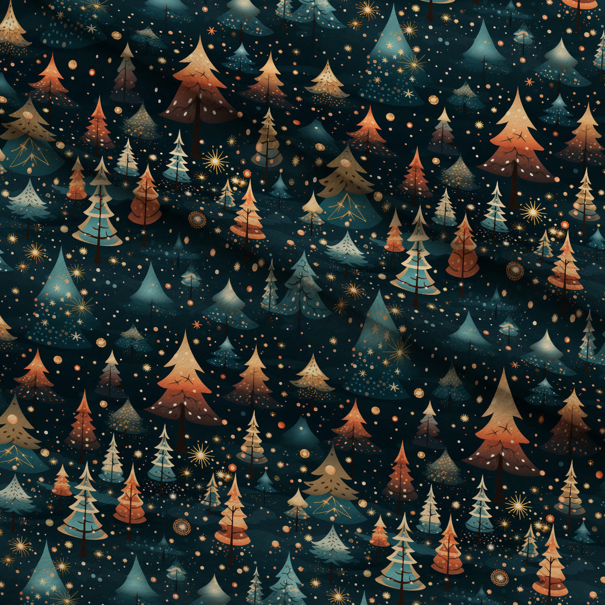 Peppermint Pines Pattern 3 Minky Fabric