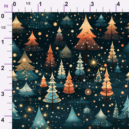 Peppermint Pines Pattern 3 Minky Fabric