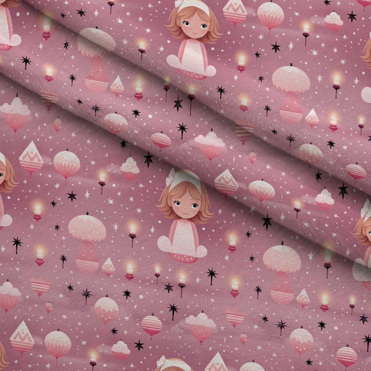 Peppermint Pines Pattern 4 Minky Fabric