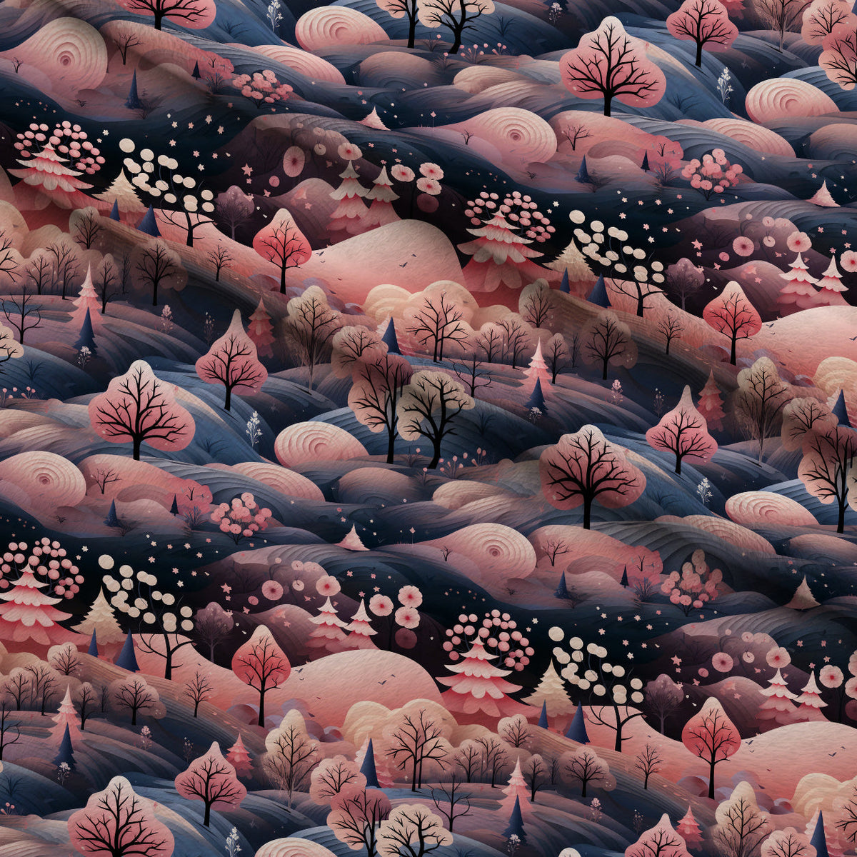 Peppermint Pines Pattern 6 Minky Fabric