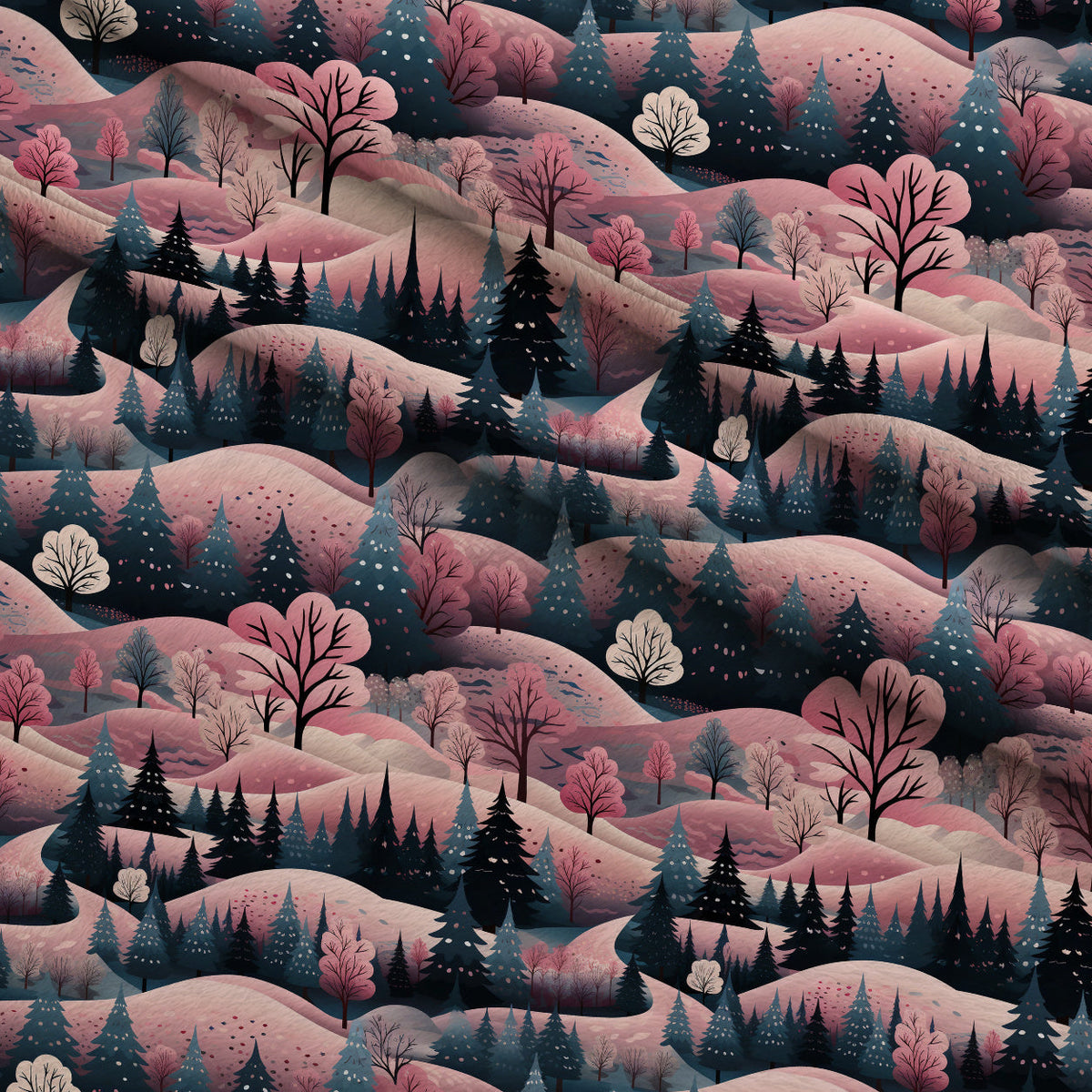 Peppermint Pines Pattern 8 Minky Fabric