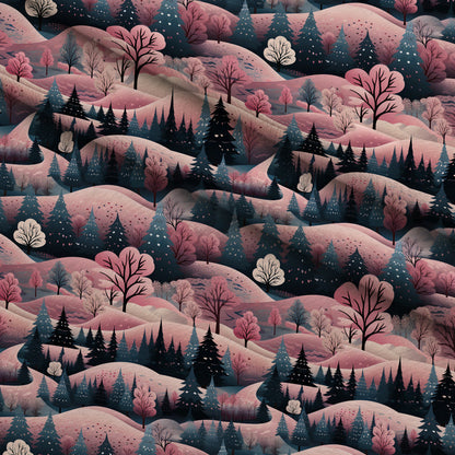 Peppermint Pines Pattern 8 Minky Fabric