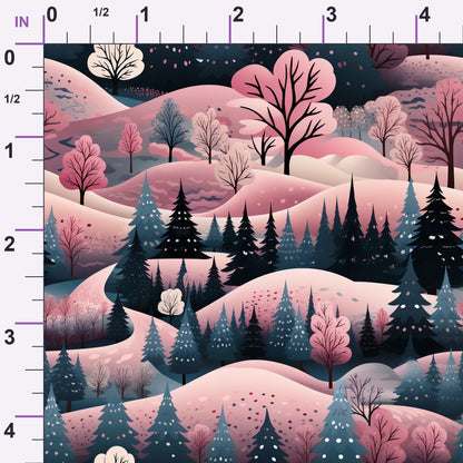 Peppermint Pines Pattern 8 Minky Fabric