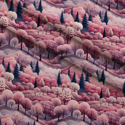 Peppermint Pines Pattern 9 Minky Fabric