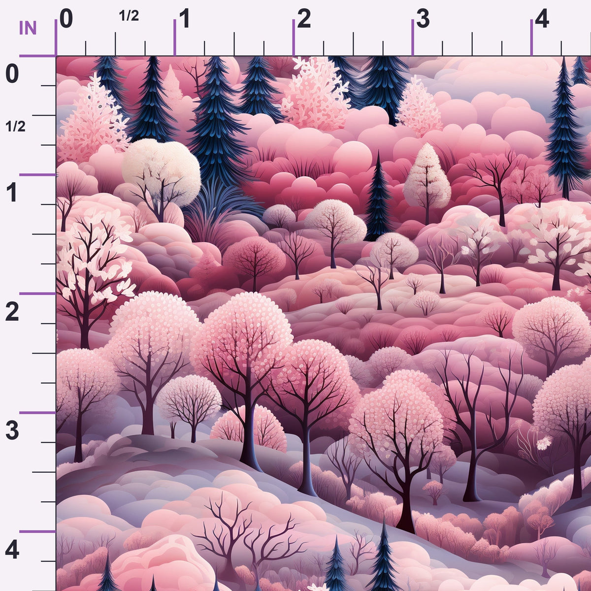Peppermint Pines Pattern 9 Minky Fabric