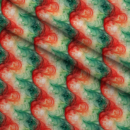 Peppermint Plumes Pattern 1 Minky Fabric