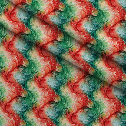 Peppermint Plumes Pattern 5 Minky Fabric