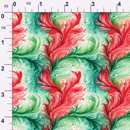 Peppermint Plumes Pattern 6 Minky Fabric