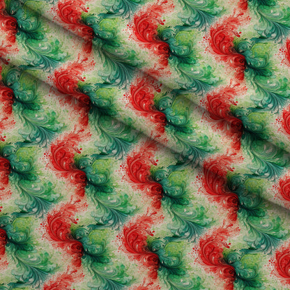 Peppermint Plumes Pattern 9 Minky Fabric