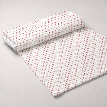 Peppermint Snowfall Pattern 1 Minky Fabric