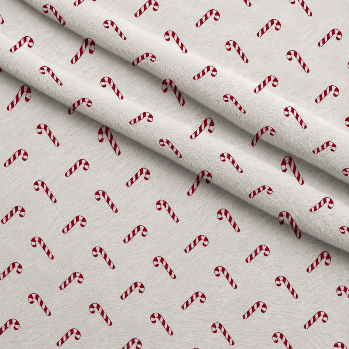 Peppermint Snowfall Pattern 1 Minky Fabric