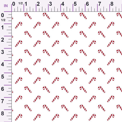 Peppermint Snowfall Pattern 1 Minky Fabric