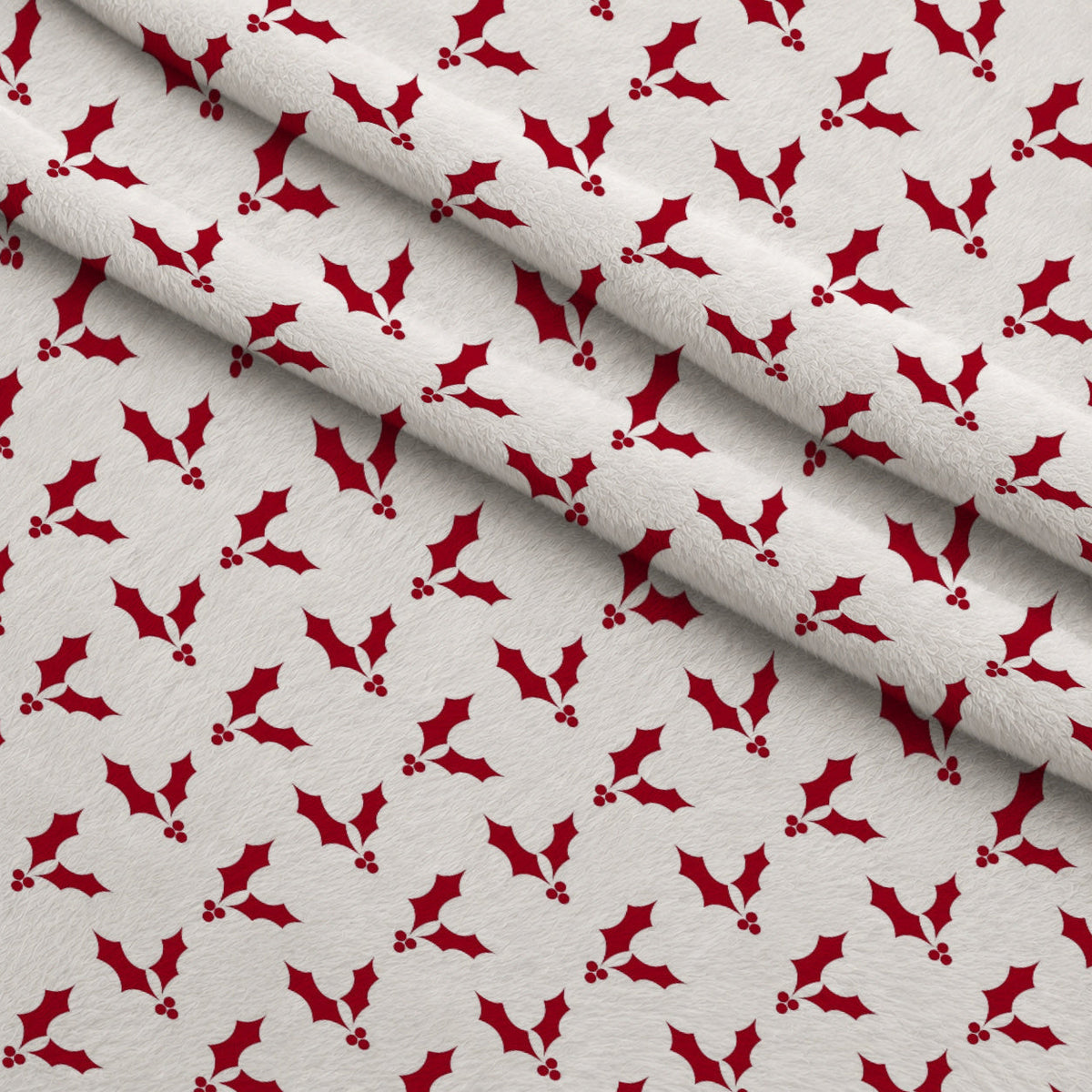 Peppermint Snowfall Pattern 14 Minky Fabric