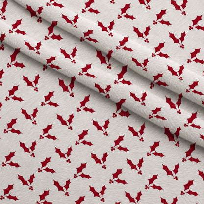 Peppermint Snowfall Pattern 14 Minky Fabric