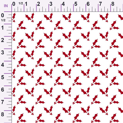Peppermint Snowfall Pattern 14 Minky Fabric