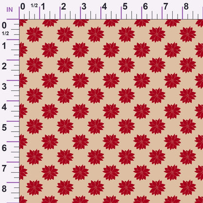 Peppermint Snowfall Pattern 15 Minky Fabric