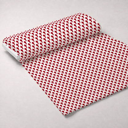 Peppermint Snowfall Pattern 16 Minky Fabric