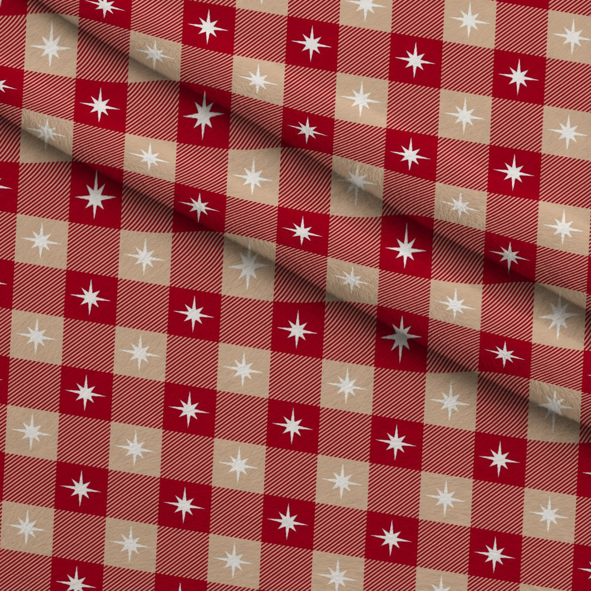 Peppermint Snowfall Pattern 18 Minky Fabric