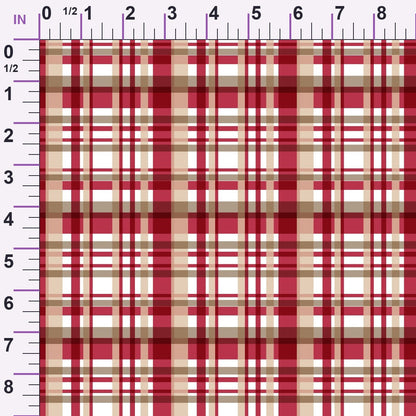 Peppermint Snowfall Pattern 19 Minky Fabric