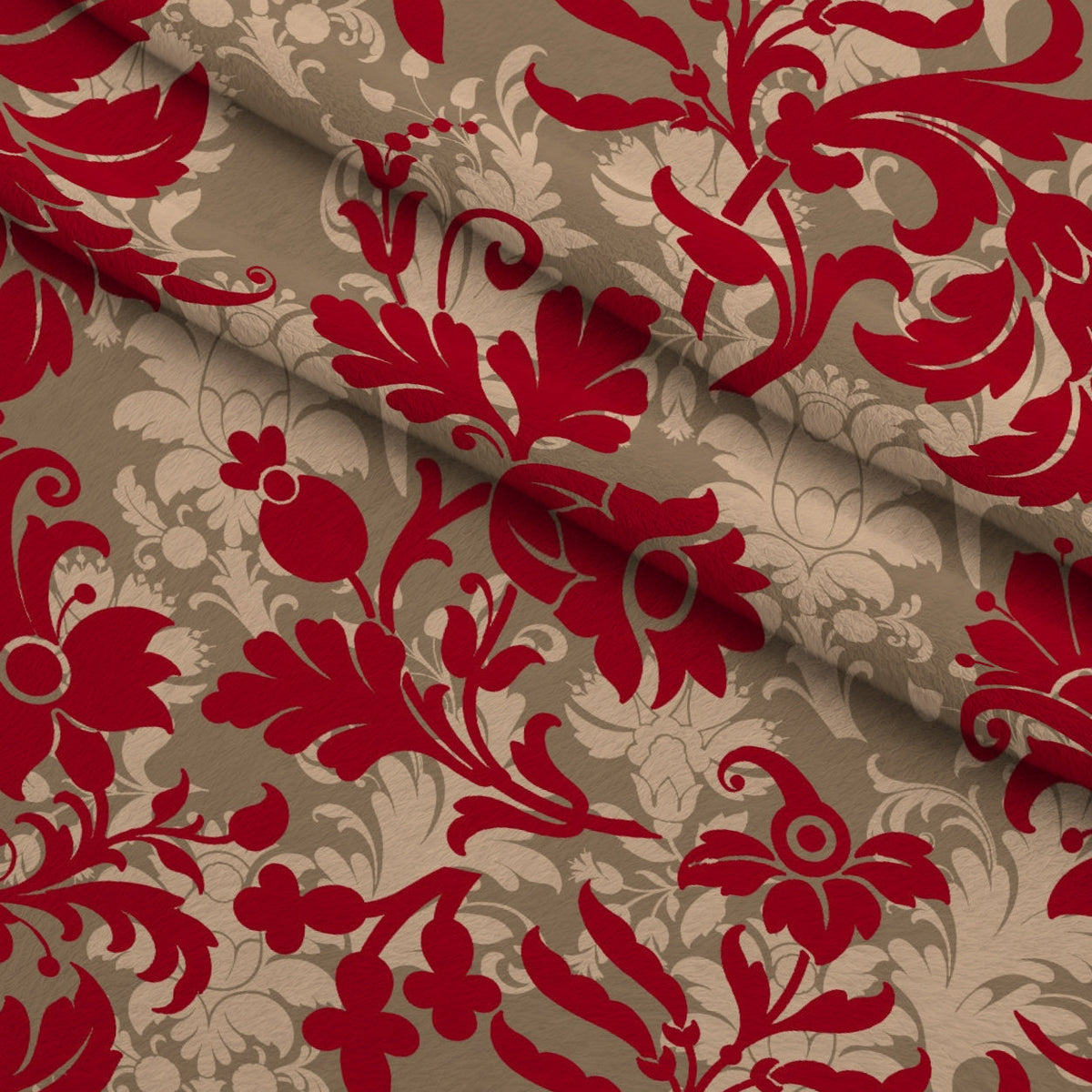 Peppermint Snowfall Pattern 20 Minky Fabric