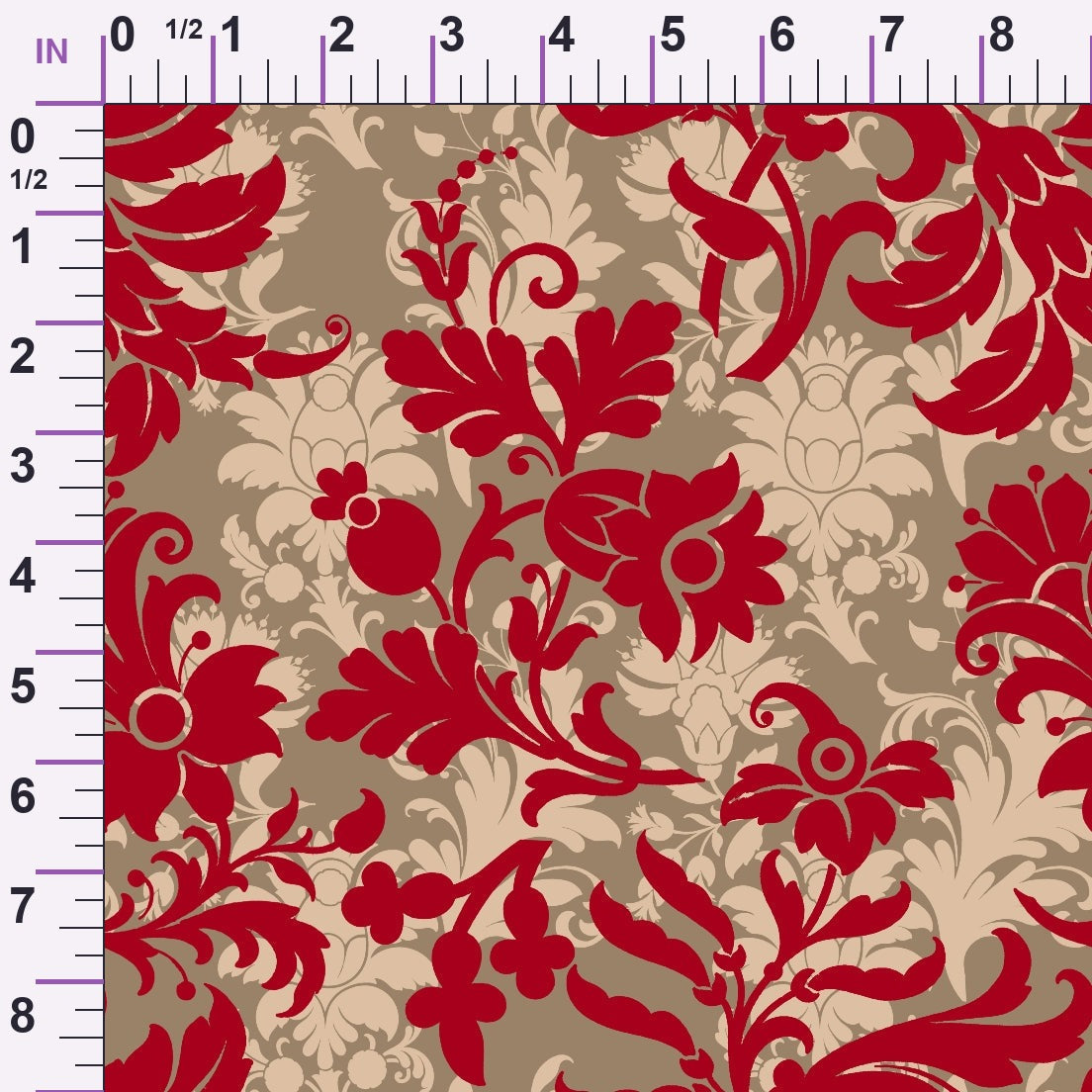 Peppermint Snowfall Pattern 20 Minky Fabric