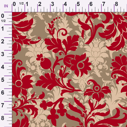 Peppermint Snowfall Pattern 20 Minky Fabric