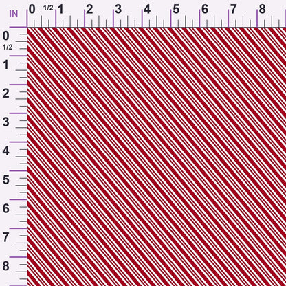 Peppermint Snowfall Pattern 3 Minky Fabric