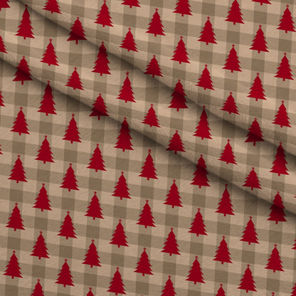 Peppermint Snowfall Pattern 5 Minky Fabric