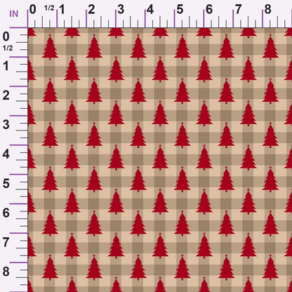 Peppermint Snowfall Pattern 5 Minky Fabric