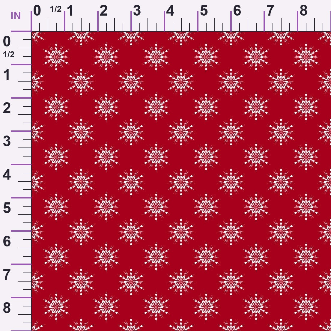 Peppermint Snowfall Pattern 8 Minky Fabric