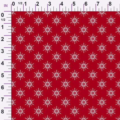 Peppermint Snowfall Pattern 8 Minky Fabric