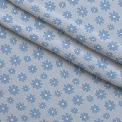 Periwinkle Dreams Daisies Minky Fabric