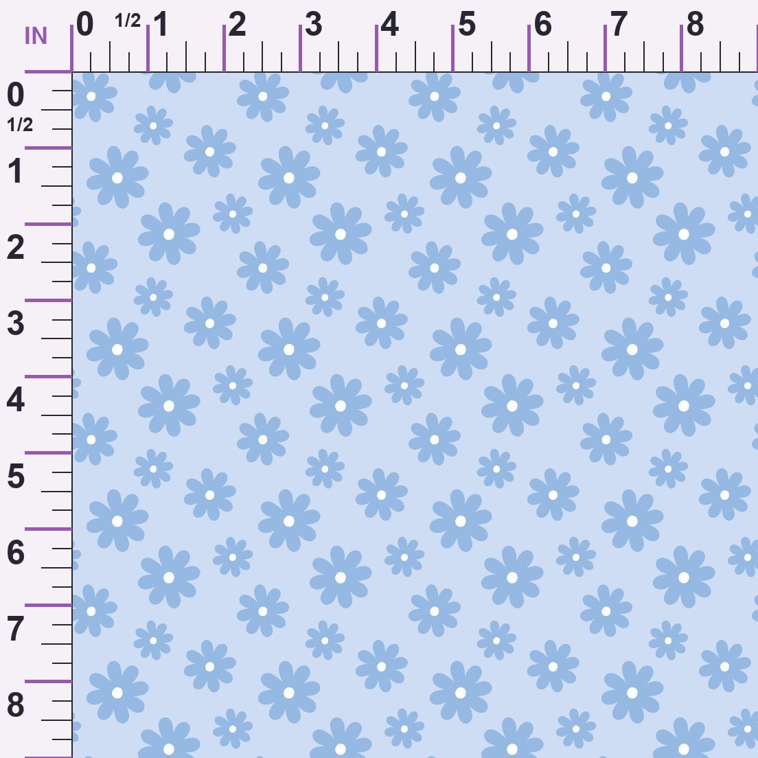 Periwinkle Dreams Daisies Minky Fabric