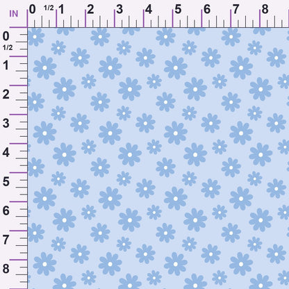 Periwinkle Dreams Daisies Minky Fabric