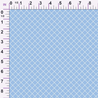 Periwinkle Dreams Gingham White on Periwinkle Minky Fabric