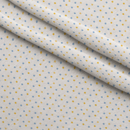 Periwinkle Dreams Polka Dots Minky Fabric