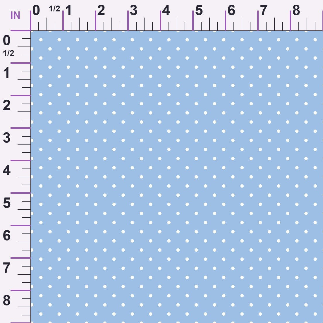 Periwinkle Dreams White Polka Dots Minky Fabric