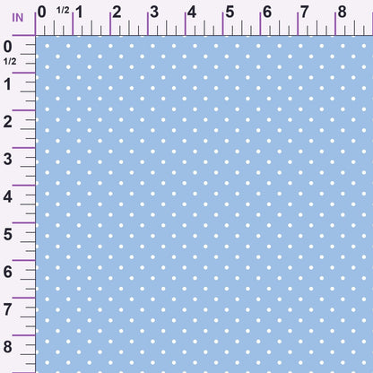 Periwinkle Dreams White Polka Dots Minky Fabric