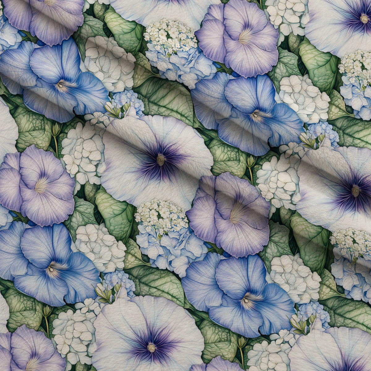 Periwinkle Garden Pattern 2 Minky Fabric