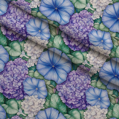 Periwinkle Garden Pattern 4 Minky Fabric