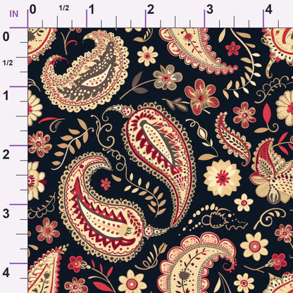 Persian Garden Pattern 10 Minky Fabric