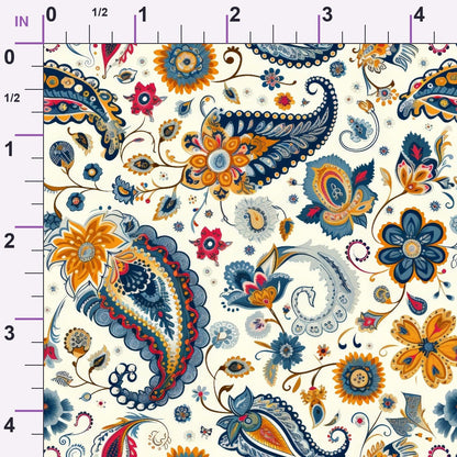Persian Garden Pattern 11 Minky Fabric