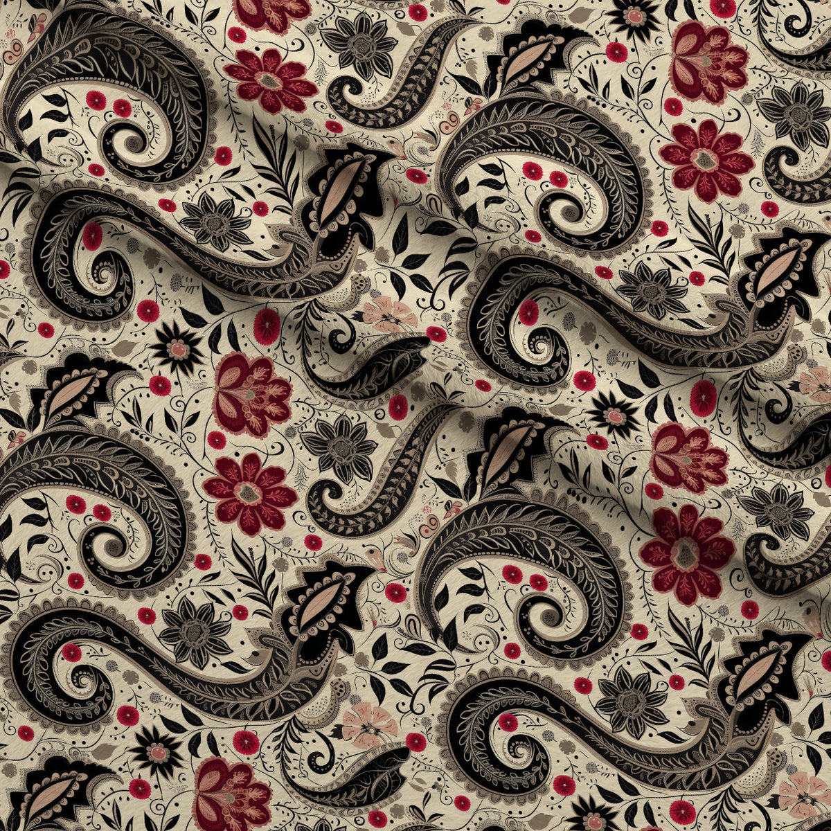 Persian Garden Pattern 12 Minky Fabric